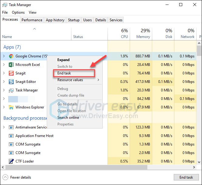 task manager crashes windows 7