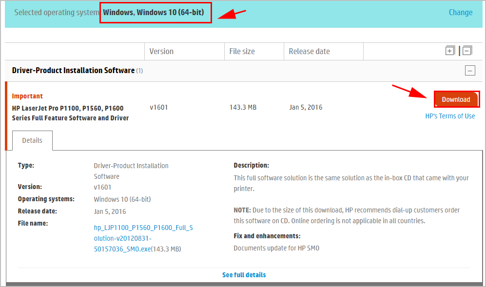 hp lj 1606dn driver