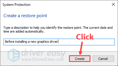 Create a Restore Point before trying to install - AMD Adrenaline