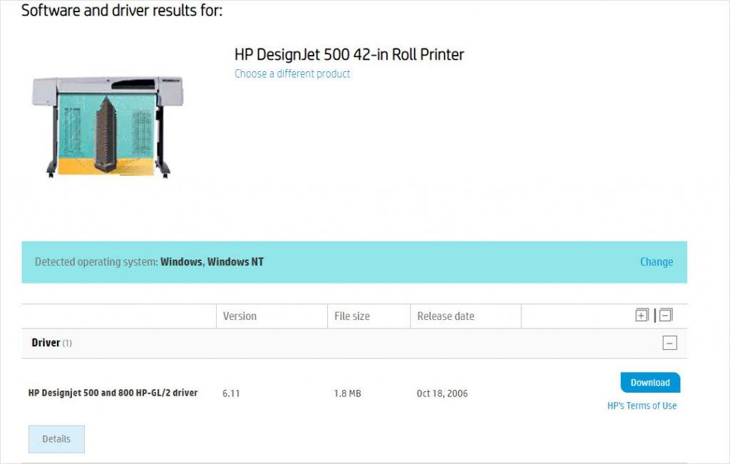 hp designjet 510 driver download windows 10