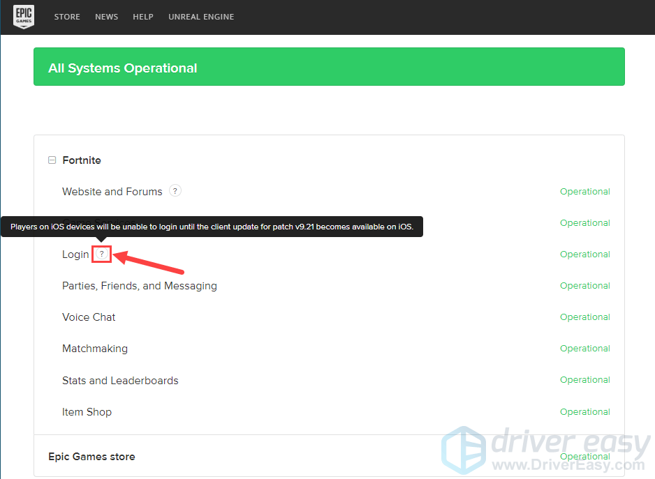 ethernet status not operational