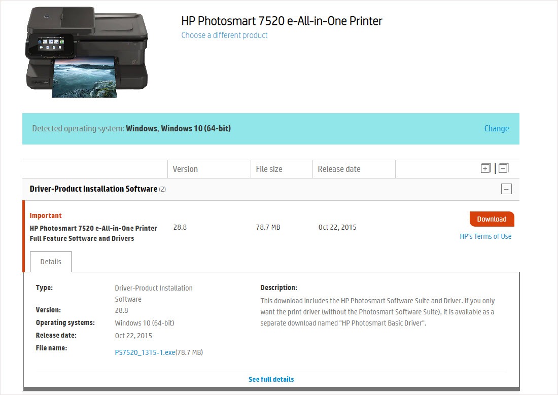 hp printer software download