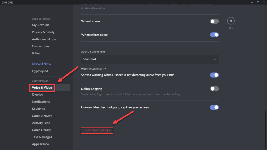 discord automute audio