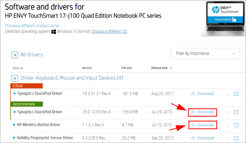 Hp Laptop Drivers Download Update In Windows 10 8 7 Driver Easy