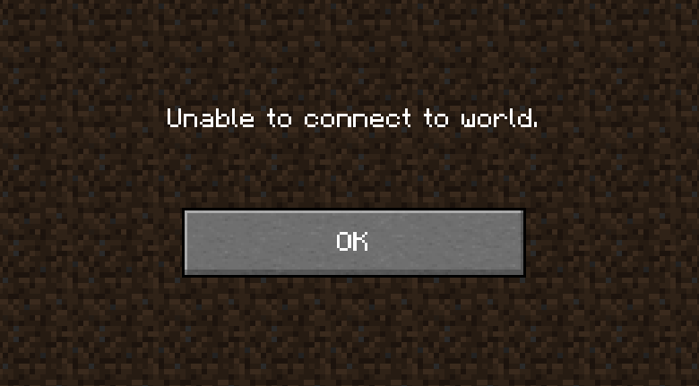 minecraft switch unable to connect to world