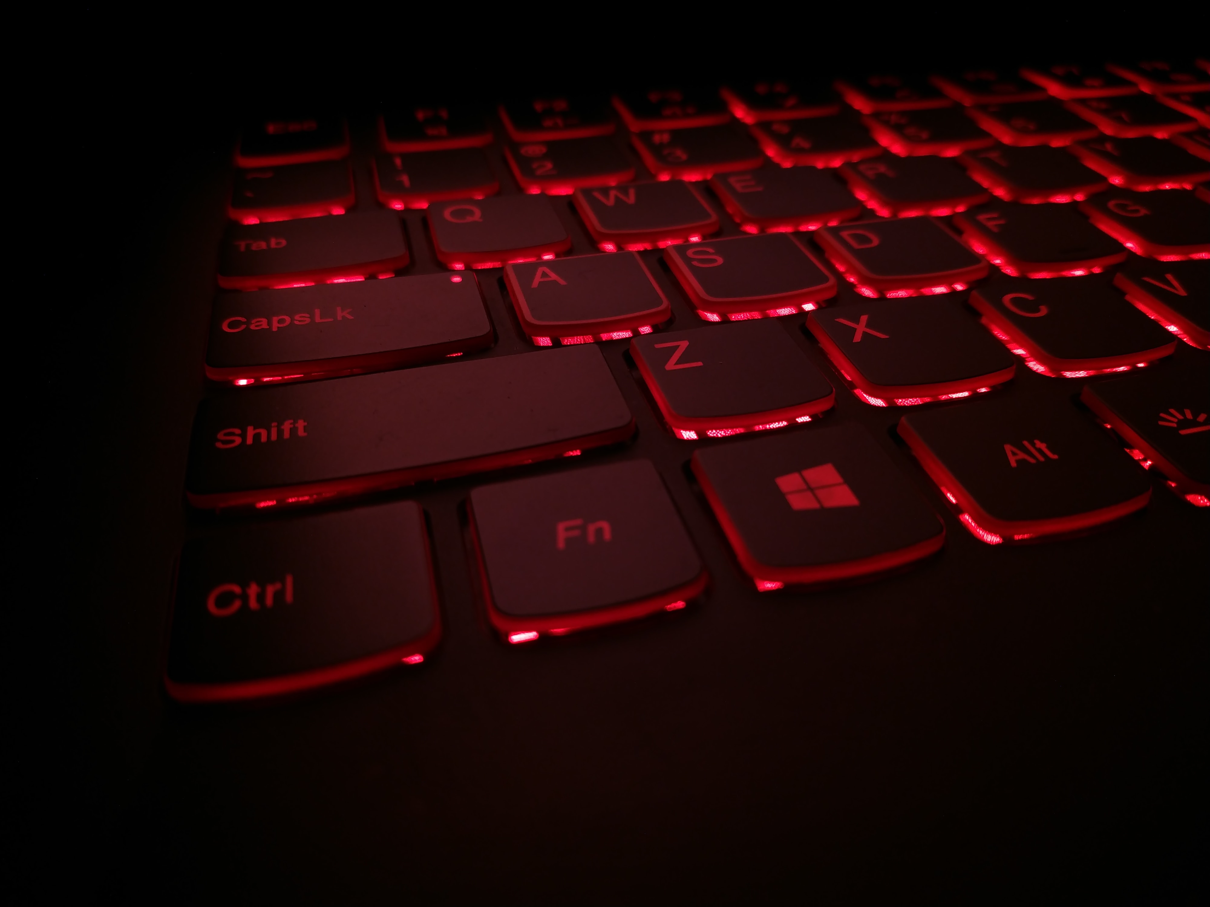 laptop with keyboard backlight