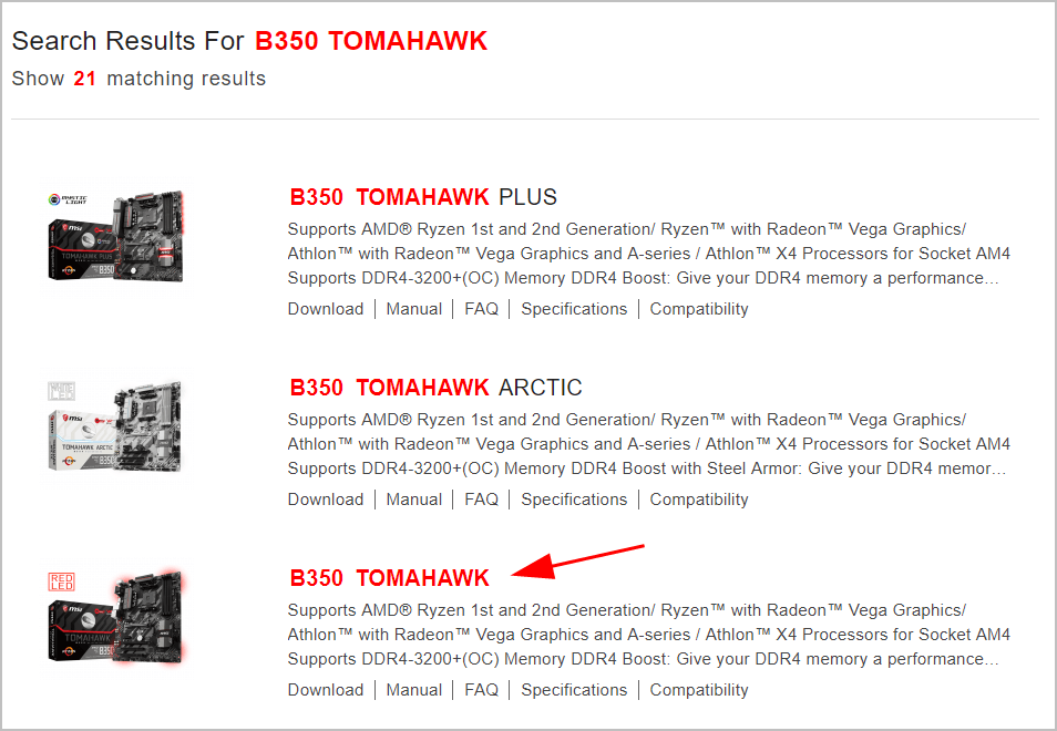 MSI B350 TOMAHAWK Drivers Download Windows 10 7 Driver Easy