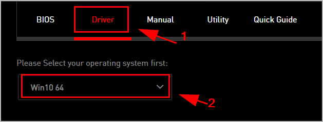 msi drivers download windows 10