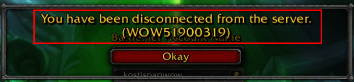 You have been disconnected wow