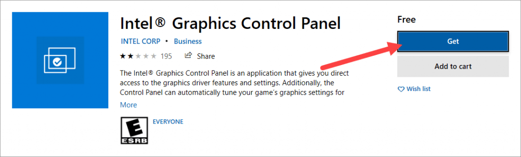 install intel graphics control panel