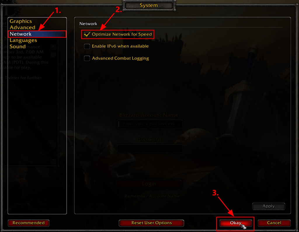 advanced interface options wow