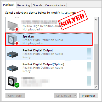 realtek audio driver headphones not working