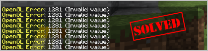 Ошибка opengl 1280 invalid enum майнкрафт