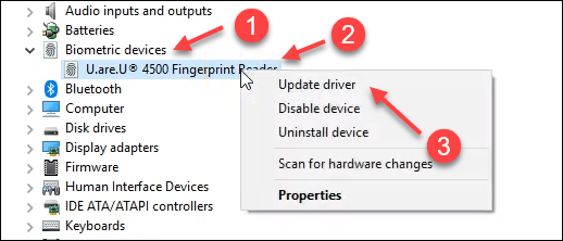 fingerprint software windows 10 u are u 4000