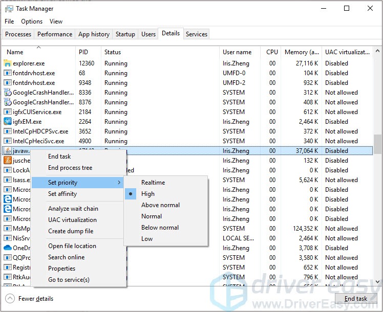 task manager internet speed highest