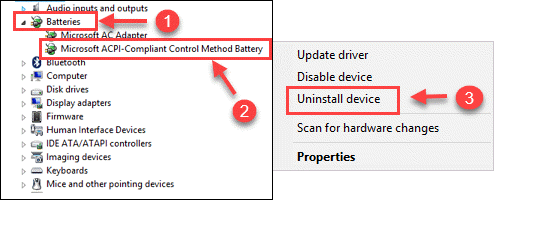 microsoft acpi compliant control method battery driver