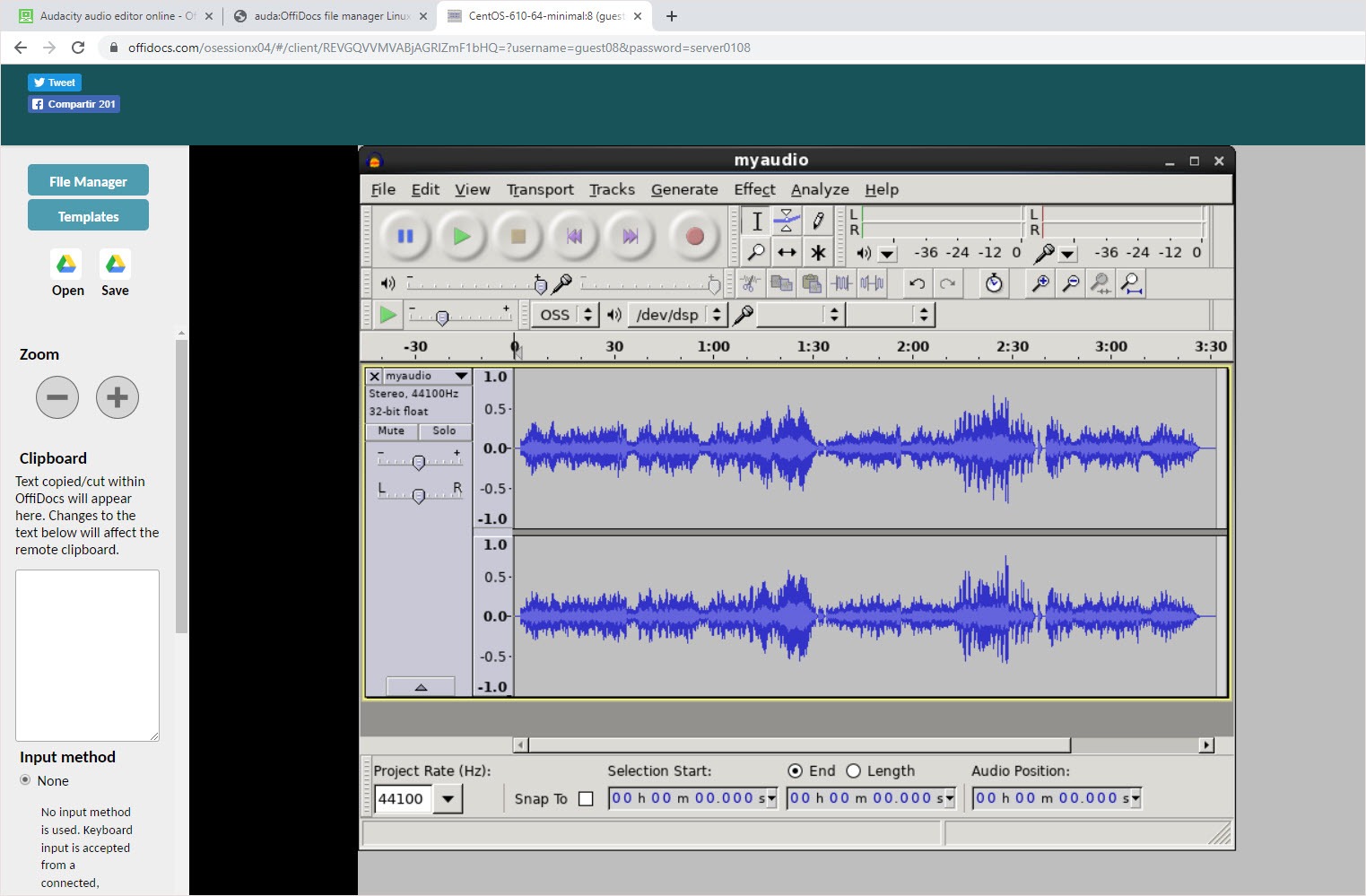 simple audio editor