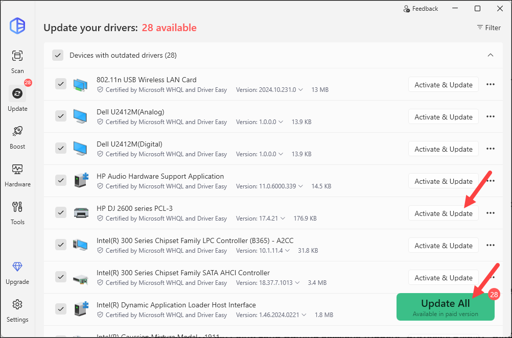 automatically update hp deskjet 2600 printer driver