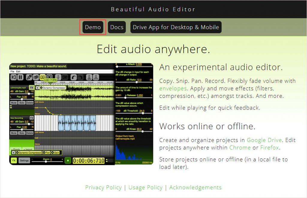 simple audio editor