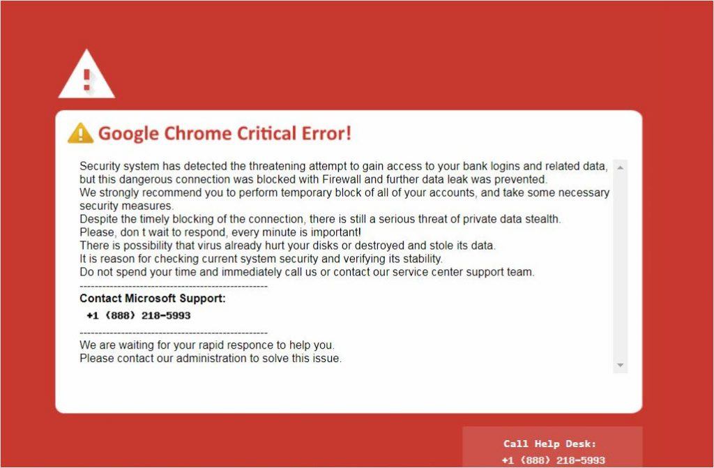 Solved How To Remove Google Chrome Critical Error Scam Driver Easy