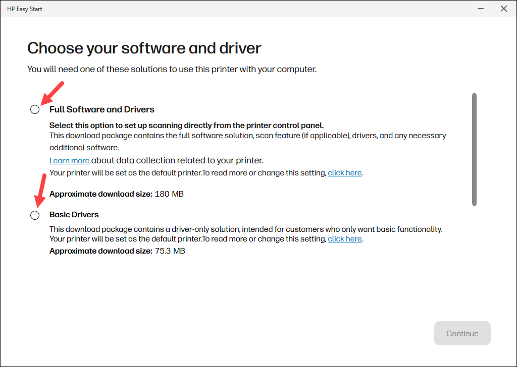 hp printer setup software driver download