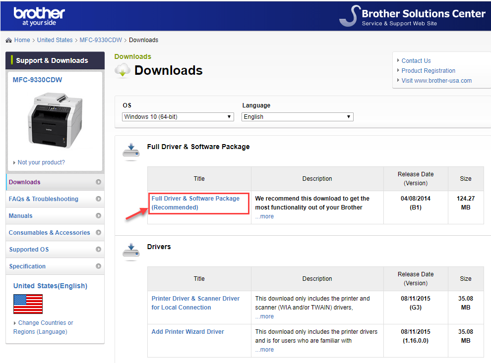 what driver for brother mfc 9330cdw