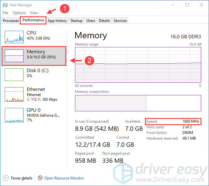 How Check Your Real RAM Speed on Windows 10, 11 - Driver Easy