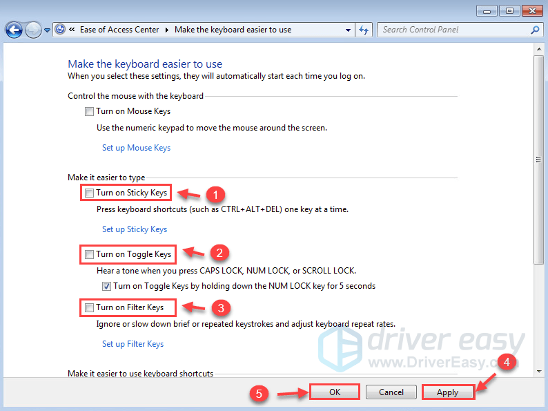 enter key brings up power options