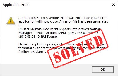 football manager 2021 crashes on startup