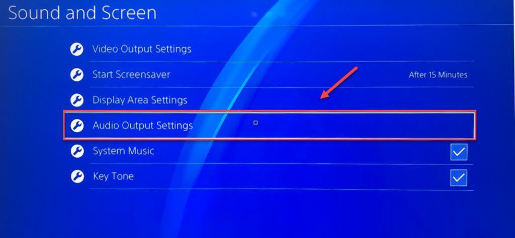 playstation 4 sound settings