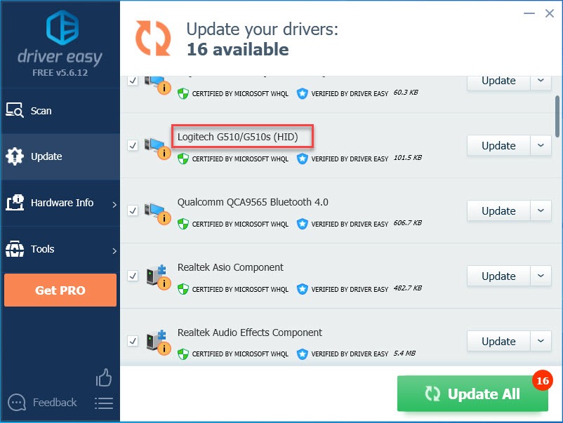 enkel godkende modbydeligt Logitech G510 Driver Download for Windows 7/8/10 - Driver Easy
