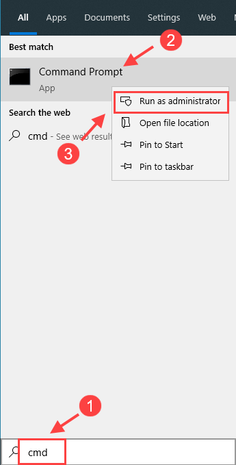 run command prompt as admin