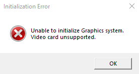 Error unable to set the video mode red alert что делать