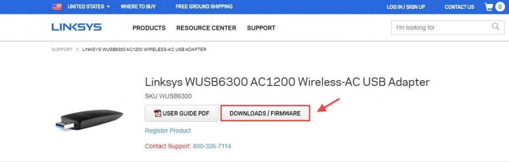 Linksys WUSB6300 AC1200 Wireless-AC USB Adapter