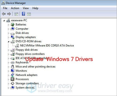 drivers folder using windows 7