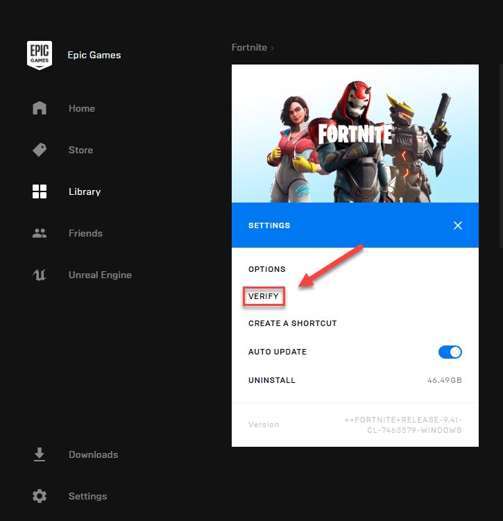 Verify Fortnite Files Solved Fortnite Entry Point Not Found 2021 Tips Driver Easy