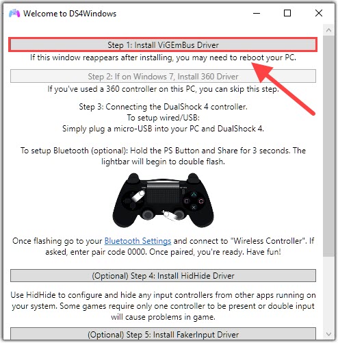 ds4windows failed to install