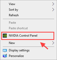 Open NVIDIA control panel