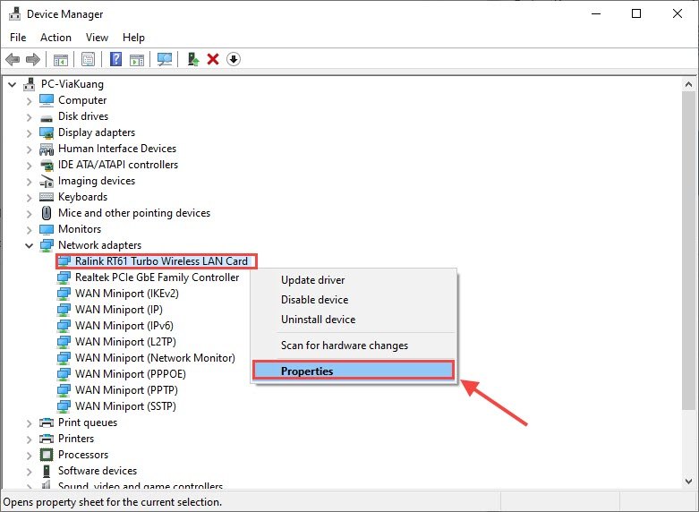 ralink wireless lan card not exist