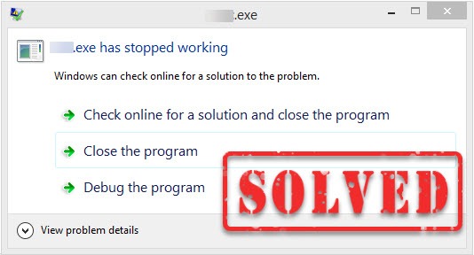 exe has stopped working 
