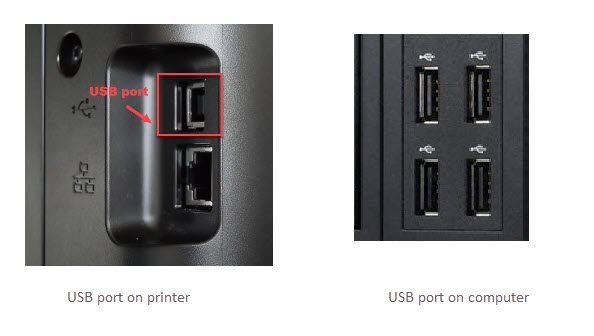 How to Connect USB Cable to Printer 