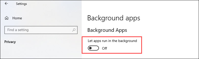 stop apps from running in the background