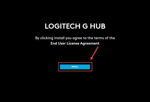 logitech g hub installer not launching