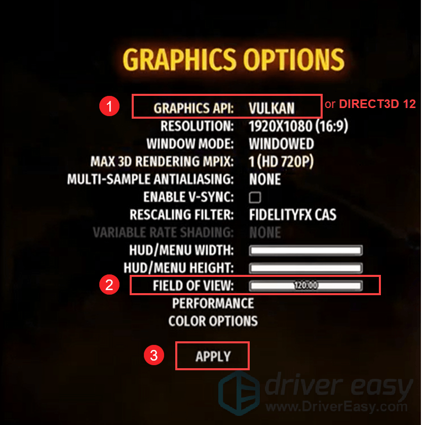 adjust graphics options serious sam 4 crash stutter