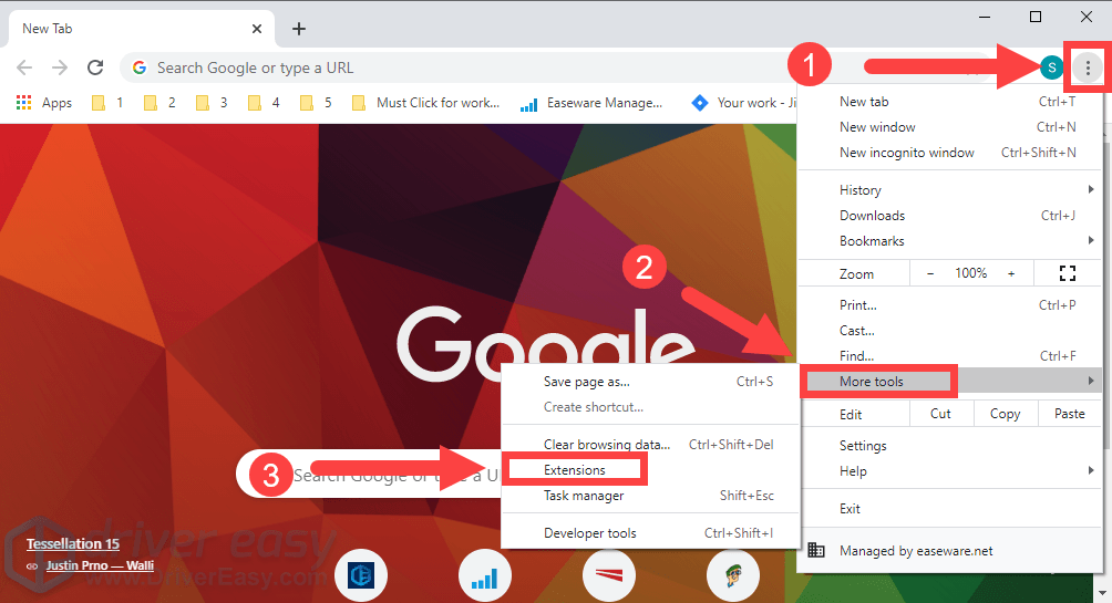 disable extensions in Chrome
