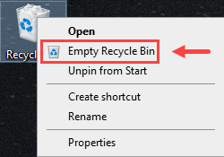 empty recycling bin; fix lag on Roblox
