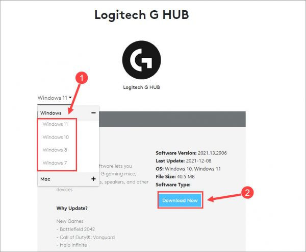 how to change logitech g hub install location