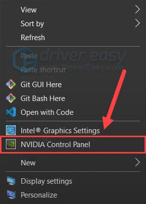 nvidia control panel crashing at manage 3d settings