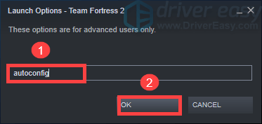 set launch options Team Fortress 2