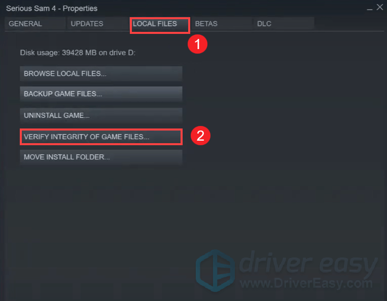 verify game files serious sam 4 crash or shutter